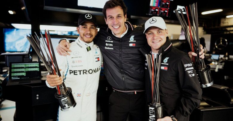 Valtteri Bottas - Lewis Hamilton - Toto Wolff - Mercedes