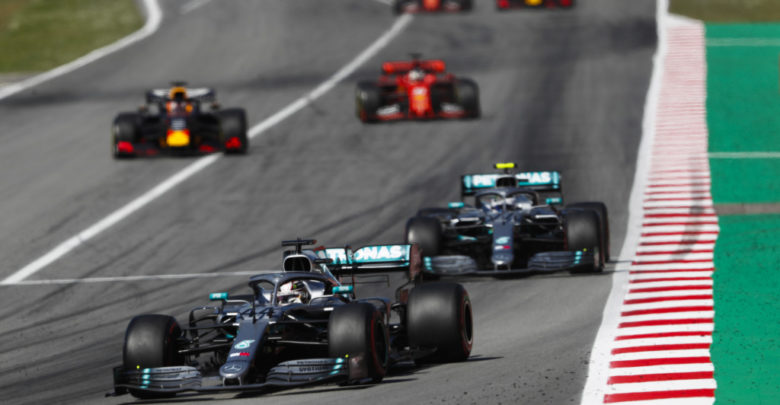 Formel 1 - Mercedes-AMG Petronas Motorsport, Großer Preis von Spanien 2019. Lewis Hamilton, Valtteri Bottas Formula One - Mercedes-AMG Petronas Motorsport, Spanish GP 2019. Lewis Hamilton, Valtteri Bottas