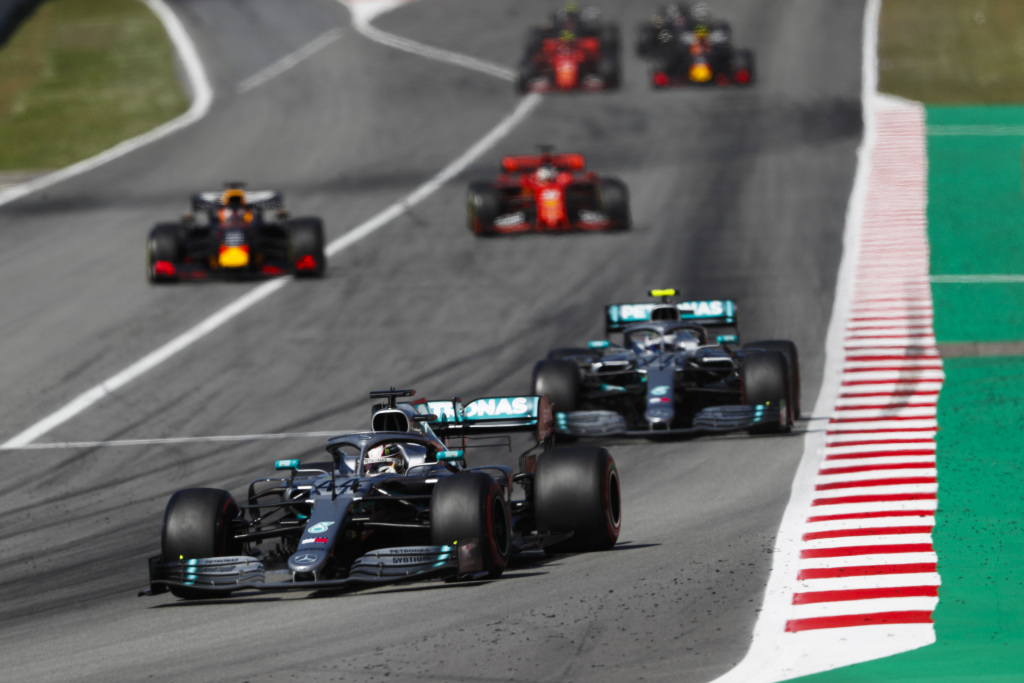 Formel 1 - Mercedes-AMG Petronas Motorsport, Großer Preis von Spanien 2019. Lewis Hamilton, Valtteri Bottas Formula One - Mercedes-AMG Petronas Motorsport, Spanish GP 2019. Lewis Hamilton, Valtteri Bottas