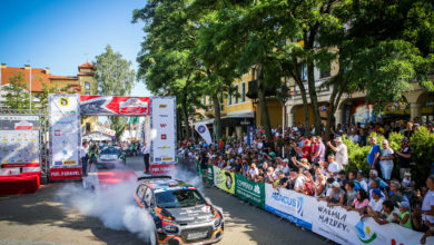 03 LUKYANUK Alexey (rus), ARNAUTOV Alexey (rus), Saintéloc Junior Team, Citroën C3 R5, ambiance podium during the 2019 European Rally Championship PZM Rally Poland at Mikolajki from june 28 to 30 - Photo Jorge Cunha / DPPI