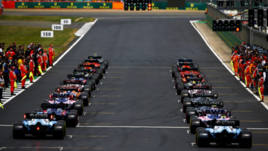 SILVERSTONE, UNITED KINGDOM - JULY 14: Rear of the grid at the start of the formation lap during the British GP at Silverstone on July 14, 2019 in Silverstone, United Kingdom