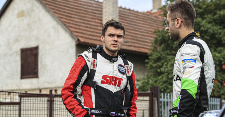 Nikolay GRYAZIN (LVA), Yaroslav FEDOROV (RUS), Skoda Fabia R5, Sports Racing Technologies, portrait during the 2019 European Rally Championship ERC Barum rally, from August 16 to 18, at Zlin, Czech Republic - Photo Gregory Lenormand / DPPI