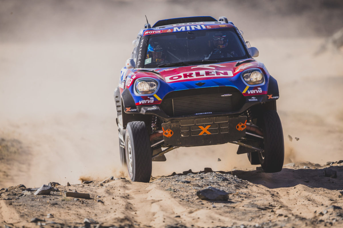 Jakub Przygonski (POL) and Timo Gottschalk (DEU) of Orlen X-Raid Mini Team races during stage 1 of Rally Dakar 2020 from Djeddah to Al Wajh, Saudi Arabia on January 05, 2020.