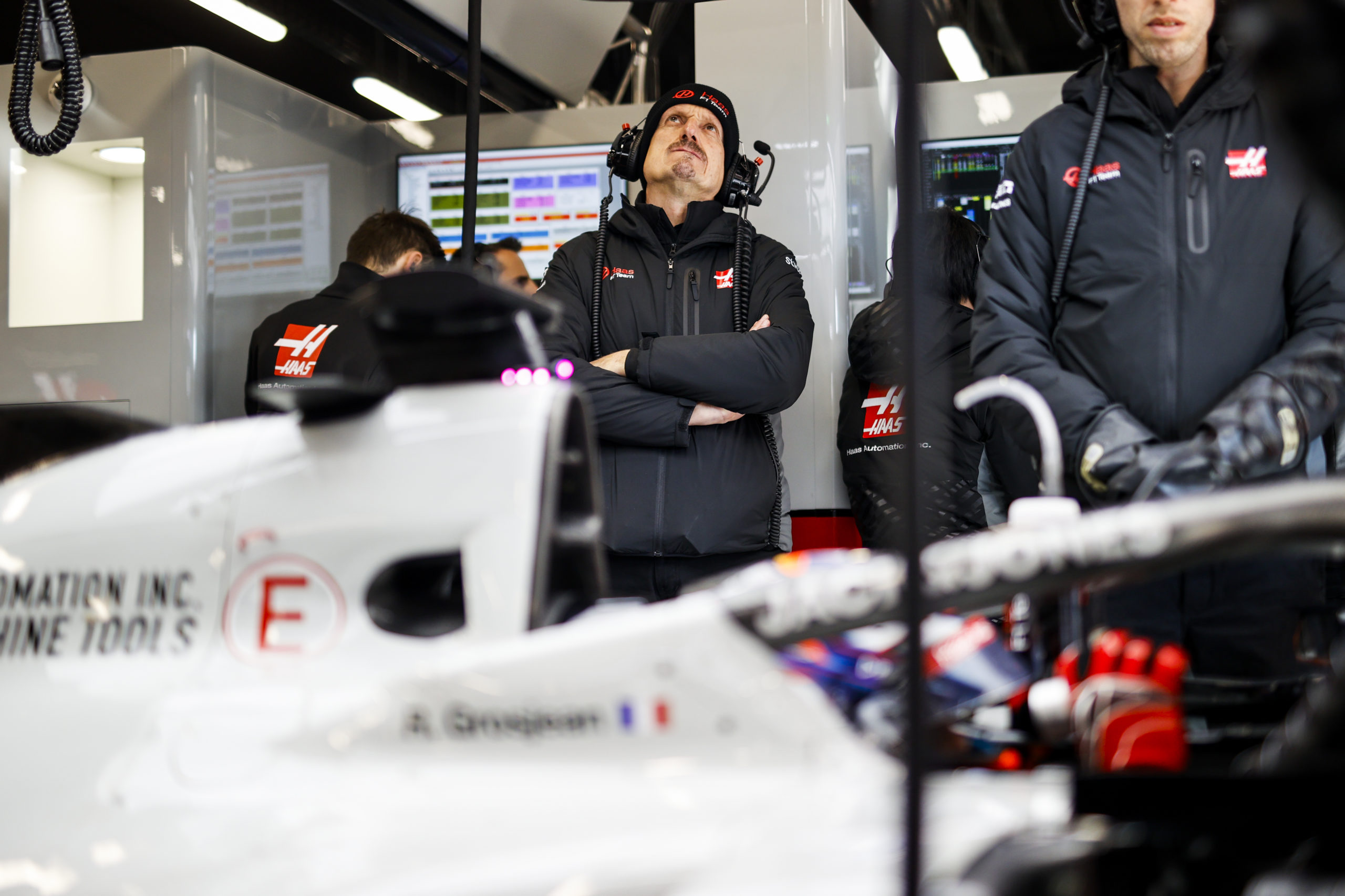 CIRCUIT DE BARCELONA-CATALUNYA, SPAIN - FEBRUARY 20: Guenther Steiner, Team Principal, Haas F1 in the garage during the Barcelona February testing I at Circuit de Barcelona-Catalunya on February 20, 2020 in Circuit de Barcelona-Catalunya, Spain.