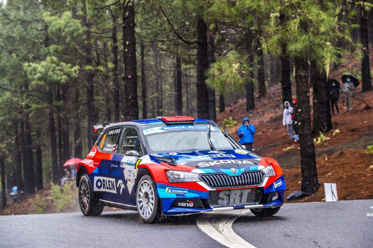 08 MARCZYK Miko(POL), GOSPODARCZYK Szymon(POL), Team Orlen Team, Skoda Fabia Rally2 Evo , action during the 2020 Rally Islas Canarias, 5th round of the 2020 FIA European Rally Championship, from November 26 to 28, 2020 in Las Palmas de Gran Canaria, Spain - Photo