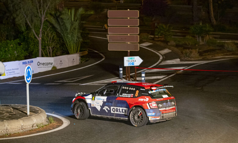 08 MARCZYK Miko(POL), GOSPODARCZYK Szymon(POL), Team Orlen Team, Skoda Fabia Rally2 Evo , action during the 2020 Rally Islas Canarias, 5th round of the 2020 FIA European Rally Championship, from November 26 to 28, 2020 in Las Palmas de Gran Canaria, Spain - Photo
