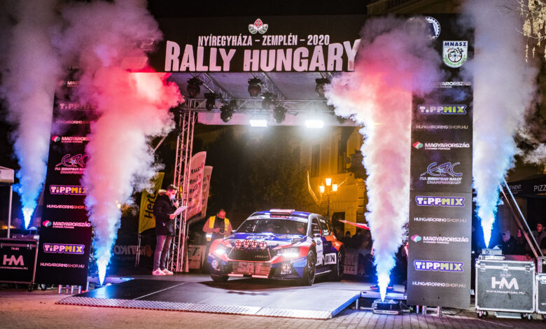 Rajd Węgier 07 MARCZYK Miko(POL), GOSPODARCZYK Szymon(POL), Team Orlen Team, Skoda Fabia Rally2 Evo , action during the 2020 Rally Hungary, 4th round of the 2020 FIA European Rally Championship, from November 6 to 8, 2020 in Nyíregyháza, Hungary - Photo