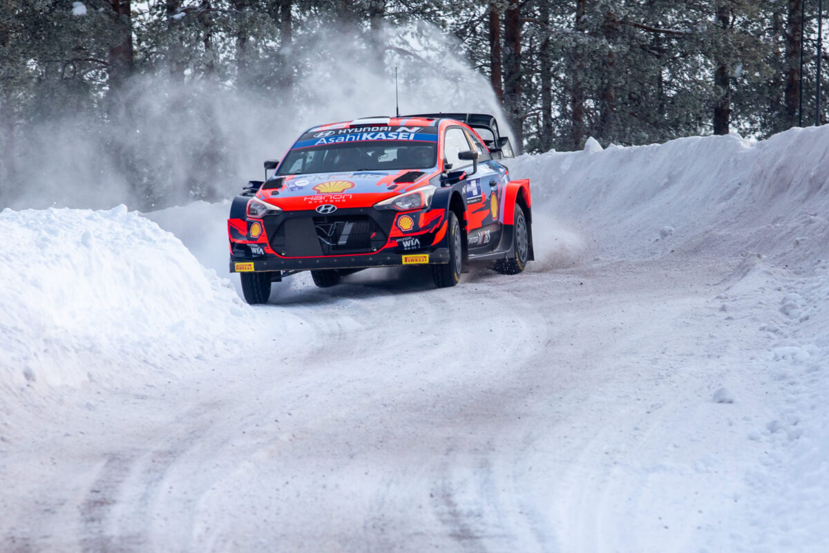2021 FIA World Rally Championship Round 02, Rallye Arctic Rally Finland 26-28 February 2021 Ott Tanak, Martin Jarveoja, Hyundai i20 Coupe WRC Photographer: Dufour Fabien Worldwide copyright