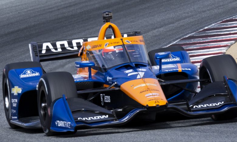 September 18 2021 Monterey, CA, U.S.A. Driver Felix Rosenqvist coming out of turn 5 during the NTT Firestone Grand Prix of Monterey Practice # 2 at Weathertech Raceway Laguna Seca Monterey NENT GROUP