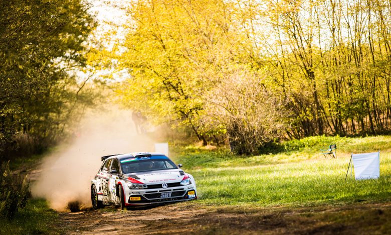 08 GRYAZIN Nikolay (RUS), ALEKSANDROV Konstantin (RUS), Nikolay Gryazin, Volkswagen Polo Gti R5, action during the 2021 FIA ERC Rally Hungary, 7th round of the 2021 FIA European Rally Championship, from October 21 to 24, 2021 in Nyiregyhaza, Hungary - Photo