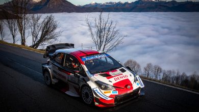 Elfyn EVANS (GBR) Scott MARTIN (GBR) of team TOYOTA GAZOO RACING WRT are seen performing during the World Rally Championship Italy in Monza, Italy on 19,November //