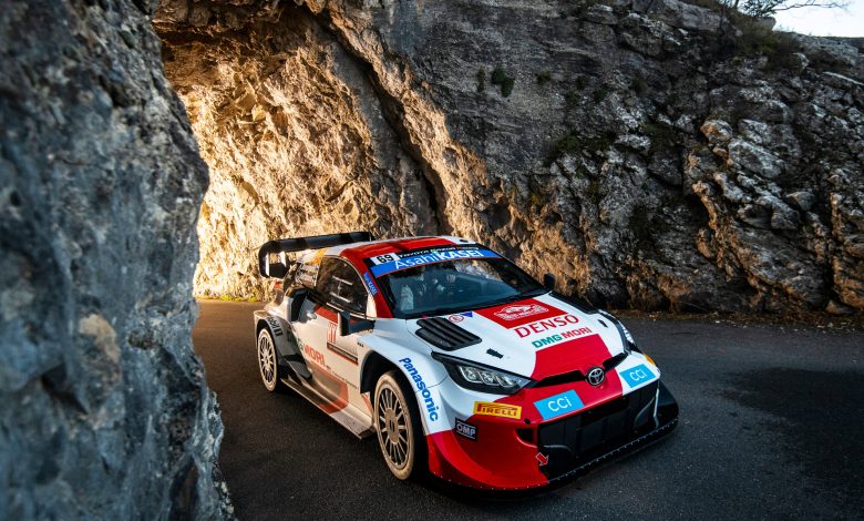 Ogier Kalle Rovanperä (FIN) and Jonne Halttunen (FIN) of team TOYOTA GAZOO RACING WRT are seen performing during the World Rally Championship Monte-Carlo in Monte-Carlo, Monaco on 20,January // SI202201200556 // Usage for editorial use only //