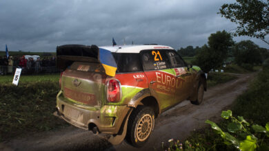 Valeriy Gorban (UKR) and Sergei Larens (EST) perform during the FIA World Rally Championship 2017 in Mikolajki, Poland on June 30, 2017 // Jaanus Ree / Red Bull Content Pool // SI201706300152 // Usage for editorial use only //
