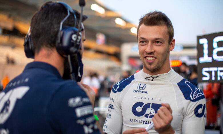 ABU DHABI, UNITED ARAB EMIRATES - DECEMBER 13: Daniil Kvyat of Russia and Scuderia AlphaTauri prepares to drive on the grid before the Abu Dhabi Grand Prix on December 13, 2020 in Abu Dhabi, United Arab Emirates