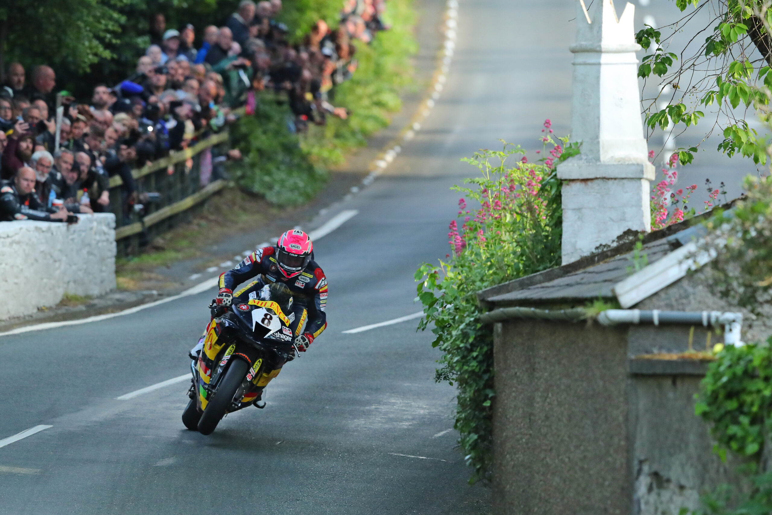 02/06/2022: Davey Todd (1000 Honda/Milenco by Padgett’s Motorcycles) at Barregarrow during Thursday evening’s qualifying session for the Isle of Man TT