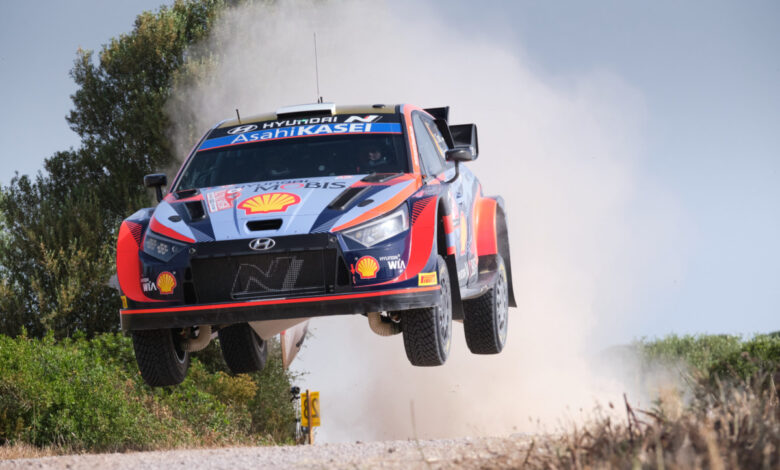 2022 FIA World Rally Championship Round 05, Rally Italia Sardegna 2022, 2-5 June 2022 Ott Tanak, Martin Jarveoja, Hyundai i20 N Rally1, Action during Shakedown of WRC Rally Italia Sardegna 2022