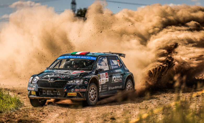 Rajd Polski Alberto BATTISTOLLI at FIA European Rally Championship in Mikolajki, Poland on 12th June 2022