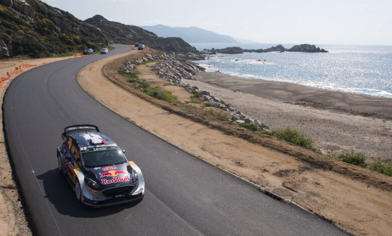 Sebastien Ogier (FRA) seen during the FIA World Rally Championship 2017 in Bastia, France on April 7, 2017 //