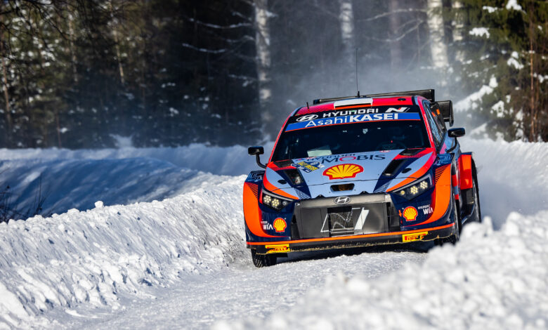 Neuville 2022 FIA World Rally Championship Round 02, Rally Sweden 24-27 February 2022 Ott Tanak, Martin Jarveoja, Hyundai i20 N Rally 1 Photographer: Dufour Fabien Worldwide copyright: