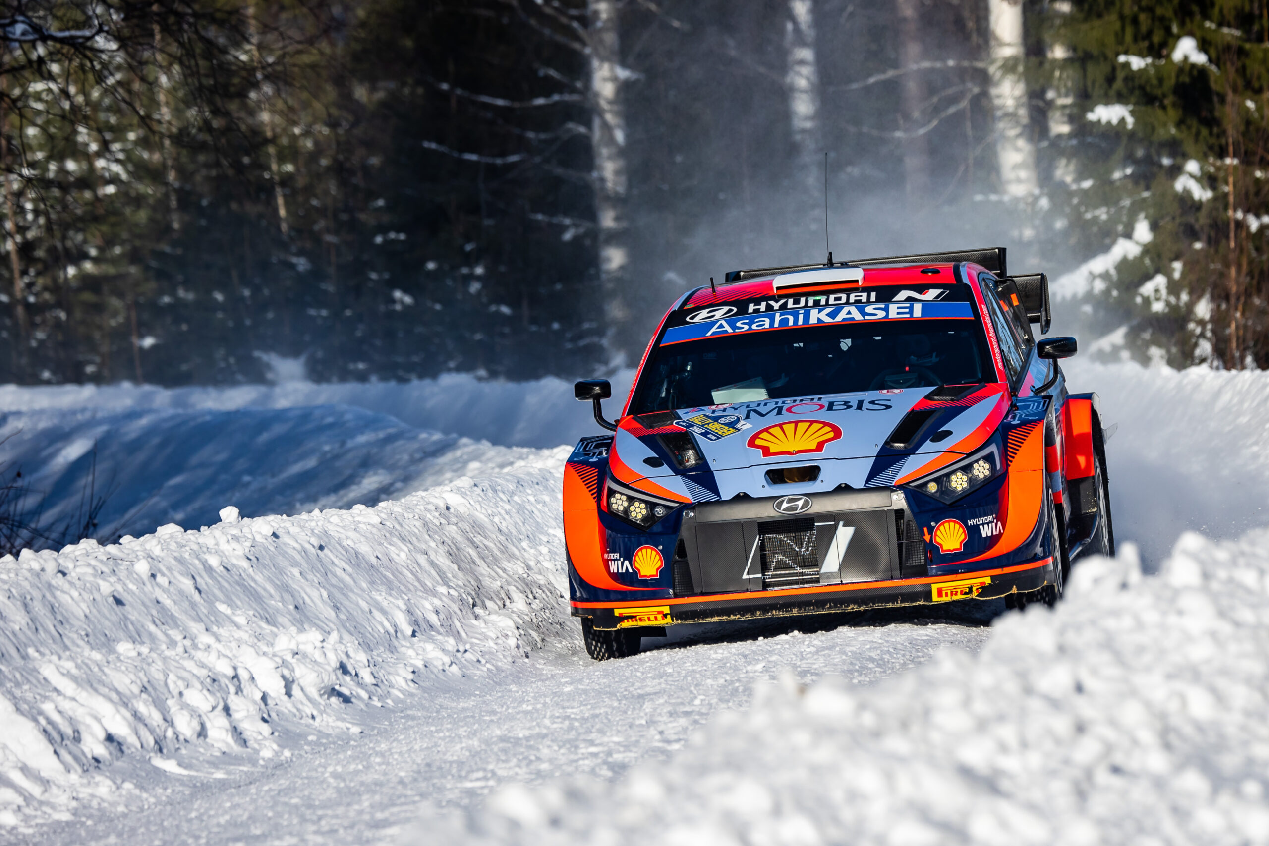 Neuville 2022 FIA World Rally Championship Round 02, Rally Sweden 24-27 February 2022 Ott Tanak, Martin Jarveoja, Hyundai i20 N Rally 1 Photographer: Dufour Fabien Worldwide copyright: