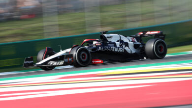 MONZA, ITALY - SEPTEMBER 02: Liam Lawson of New Zealand driving the (40) Scuderia AlphaTauri AT04 on track during qualifying ahead of the F1 Grand Prix of Italy at Autodromo Nazionale Monza on September 02, 2023 in Monza, Italy