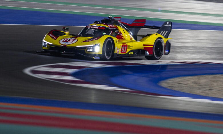 83 KUBICA Robert (pol), SHWARTZMAN Robert (isr), YE Yifei (chn), AF Corse, Ferrari 499P #83, action during the Prologue of the 2024 FIA World Endurance Championship, from February 24 to 26, 2024 on the Losail International Circuit in Lusail, Qatar - Photo