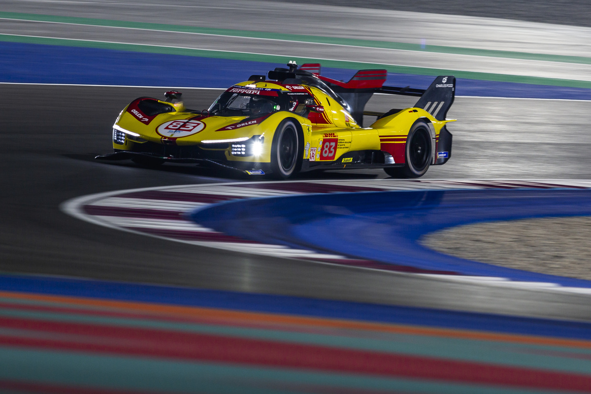 83 KUBICA Robert (pol), SHWARTZMAN Robert (isr), YE Yifei (chn), AF Corse, Ferrari 499P #83, action during the Prologue of the 2024 FIA World Endurance Championship, from February 24 to 26, 2024 on the Losail International Circuit in Lusail, Qatar - Photo