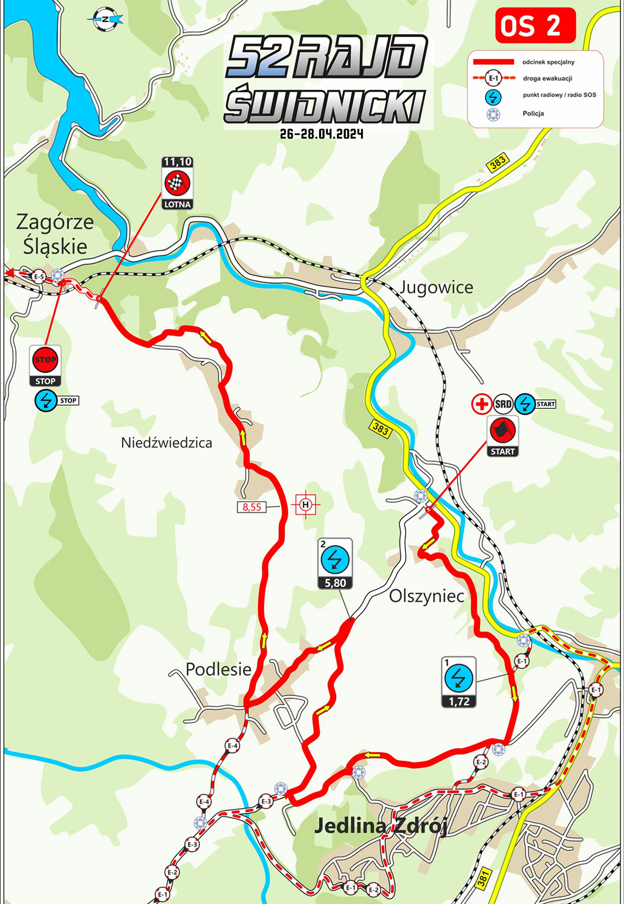 Rajd Świdnicki 2024 - mapa - OES 2