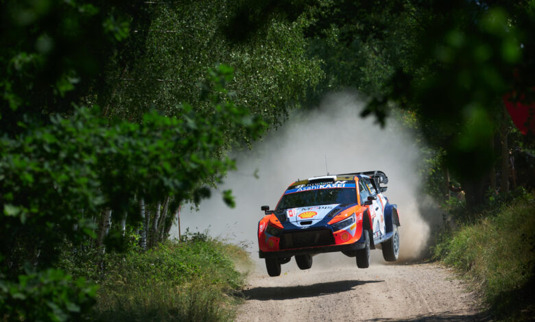 2024 FIA World Rally Championship Round 7, Rally Poland 2024, 27-30 June 2024 Ott Tanak, Martin Jarveoja, Hyundai i20 N Rally1 Hybrid, Action during Shakedown of WRC Rally Poland 2024 Photographer