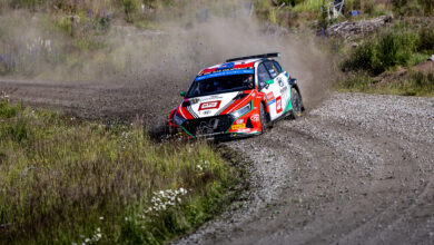 Hayden PADDON performs during the FIA European Rally Championship in Karlstad , Sweden on 14,June 2024 // @ Rajd Skandynawii