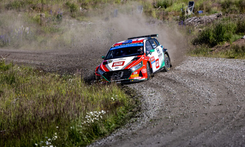 Hayden PADDON performs during the FIA European Rally Championship in Karlstad , Sweden on 14,June 2024 // @ Rajd Skandynawii