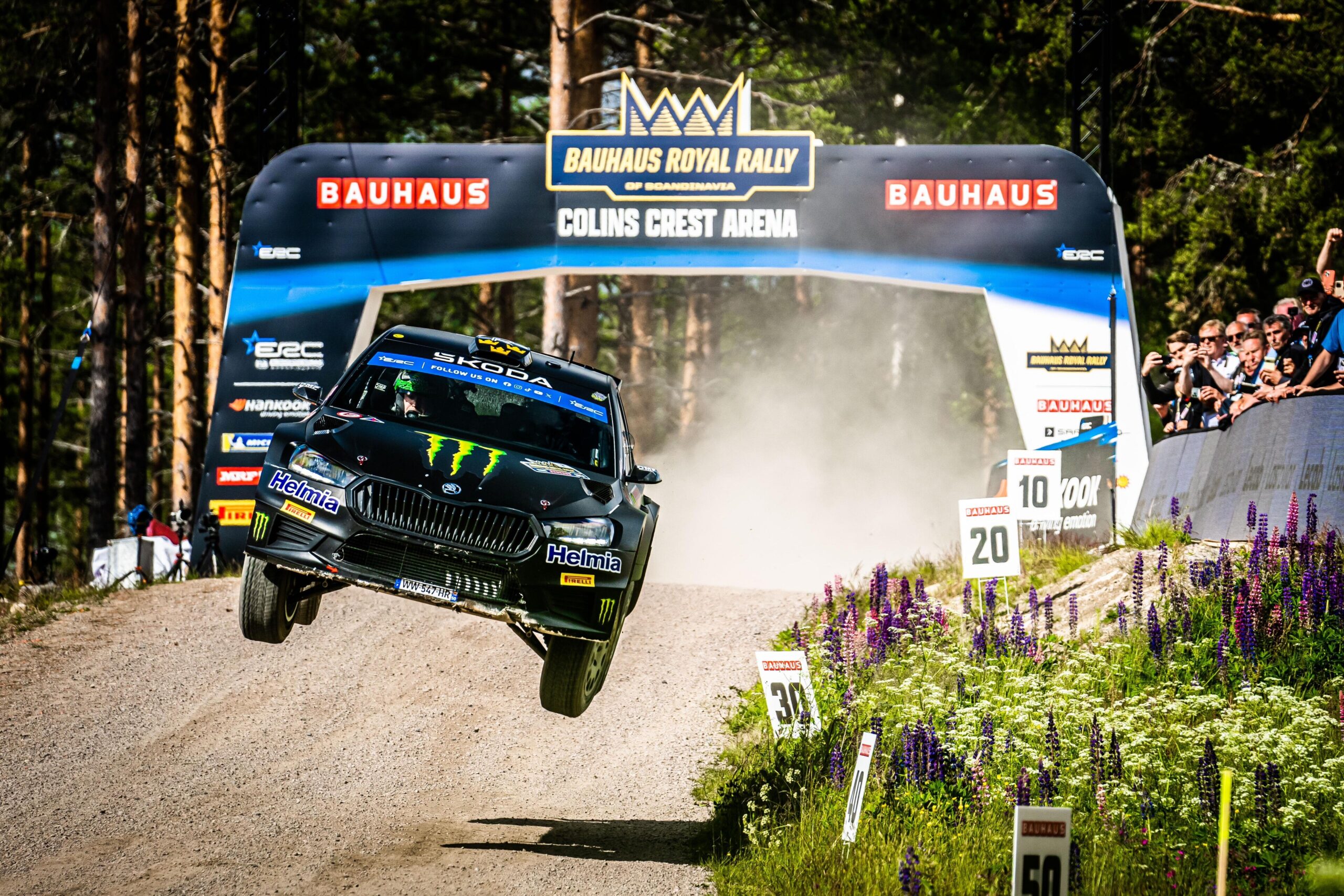 Oliver SOLBERG performs during the FIA European Rally Championship in Karlstad , Sweden on 14,June 2024 // Rywalizacja