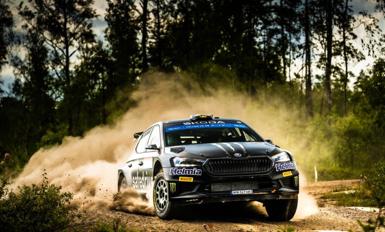 Oliver SOLBERG performs during the FIA European Rally Championship in Karlstad , Sweden on 15,June 2024 // Szwecji