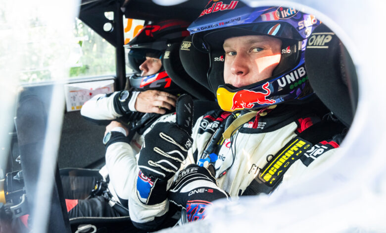 Kalle Rovanpera (FIN) Jonne Halttunen (FIN) Of team TOYOTA GAZOO RACING WRT seen during the World Rally Championship Poland in Mikołajki, Poland on 29,June. 2024 /