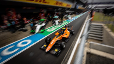 Silverstone (UK), JUL 4-7 2023 - F1 British GP 2024 at Silverstone Circuit. Kacper Sztuka #08 MP Motorsport F3.