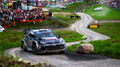 Sebastien Ogier (FRA) Vincent Landais (FRA) Of team TOYOTA GAZOO RACING WRT are seen performing during the World Rally Championship Finland in Jyvasküla, Finland on 4,August. 2024 //