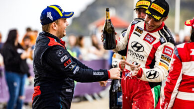 Podium during the FIA European Rally Śląska Championship in Aberystwyth, United Kingdom on 1, September 2024 //