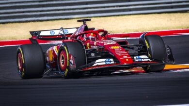 GP USA, bolid zespołu Ferrari, Charles Leclerc.