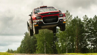 Yohan Rossel (FRA) Benjamin Boulloud (FRA) Of team PH SPORT are seen performing during the World Rally Championship Finland in Jyvasküla, Finland on 1,August. 2024 //