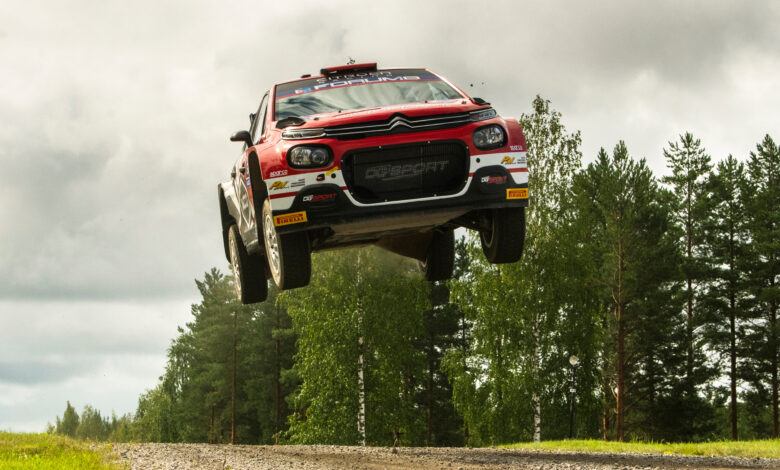 Yohan Rossel (FRA) Benjamin Boulloud (FRA) Of team PH SPORT are seen performing during the World Rally Championship Finland in Jyvasküla, Finland on 1,August. 2024 //