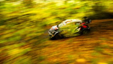 Sebastien Ogier (FRA) Vincent Landais (FRA) Of team TOYOTA GAZOO RACING WRT are seen performing during the World Rally Championship Central Europe in Prague, Czech Republic on 18,October. 2024 //
