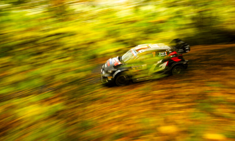 Sebastien Ogier (FRA) Vincent Landais (FRA) Of team TOYOTA GAZOO RACING WRT are seen performing during the World Rally Championship Central Europe in Prague, Czech Republic on 18,October. 2024 //