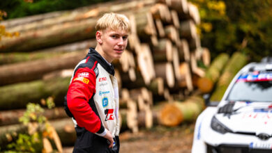 Sami Pajari (FIN) is seen during the World Rally Championship Central Europe in Prague, Czech Republic on October 19, 2024. //