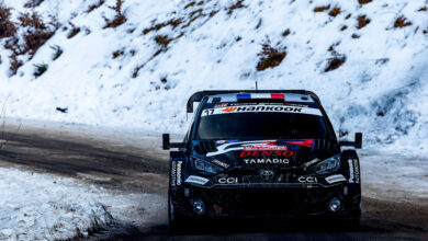 Sébastien Ogier (FRA) and Vincent Landais (FRA) driving their Toyota GR Yaris Rally1 during Rallye Monte-Carlo, round one of the 2025 FIA World Rally Championship on 24 January 2025. //