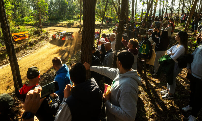Thierry Neuville (BEL) Martijn Wydaeghe (BEL) Of team HYUNDAI SHELL MOBIS WORLD RALLY TEAM are seen performing during the World Rally Championship Portugal in Porto, Portugal on 15,May. 2025 //