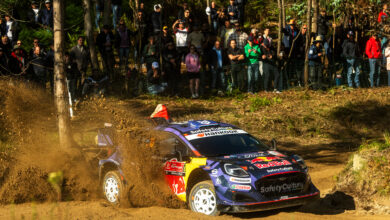 Munster Grégoire Sesks (NDL), Louka Louis (BEL) are seen performing during the World Rally Championship Portugal in Porto, Portugal on 15,May. 2025 //