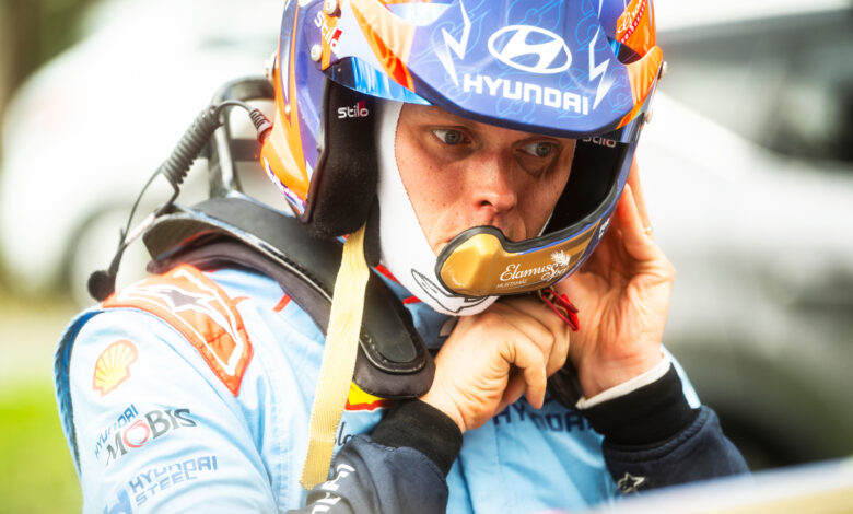 Ott Tänak (EST) Of team HYUNDAI SHELL MOBIS WORLD RALLY TEAM seen during the World Rally Championship Portugal in Porto, Portugal on 16,May. 2025 //