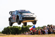 Sebastien Ogier (FRA) Vincent Landais (FRA) Of team TOYOTA GAZOO RACING WRT are seen performing during the World Rally Championship Italy in Olbia, Italy on 7,June. 2025 //