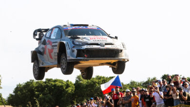 Sebastien Ogier (FRA) Vincent Landais (FRA) Of team TOYOTA GAZOO RACING WRT are seen performing during the World Rally Championship Italy in Olbia, Italy on 7,June. 2025 //