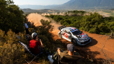 Sebastien Ogier (FRA) Vincent Landais (FRA) Of team TOYOTA GAZOO RACING WRT are seen performing during the World Rally Championship Greece in Lamia, Greece on 26,June. 2023 //